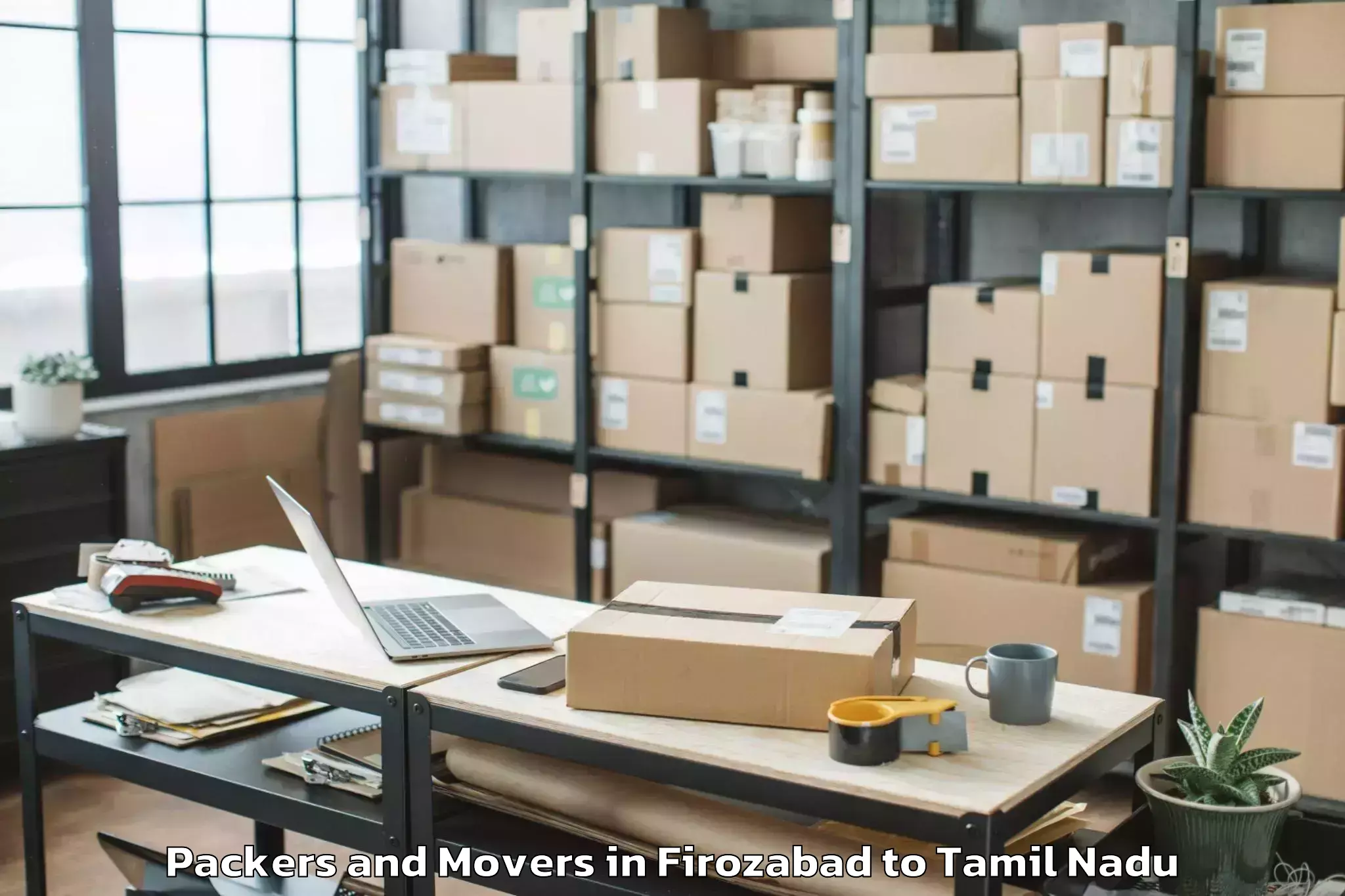 Expert Firozabad to Koothanallur Packers And Movers